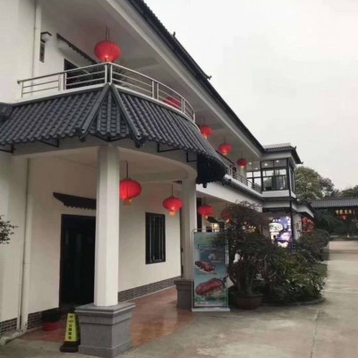 河南仿古一體瓦 圍墻瓦 餐館門頭室內裝飾瓦 樹脂瓦 雙面圍墻瓦