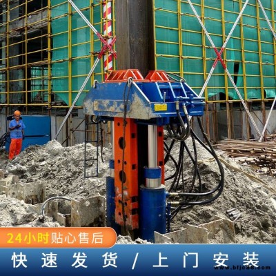 北奕機械徐保路工字鋼工法拔樁一根遙控操作液壓拔樁機工字鋼H型鋼起拔北奕機械