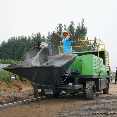 鴻信輪式路緣石滑模機 公路攔水帶成型機 自走式路沿石滑模機