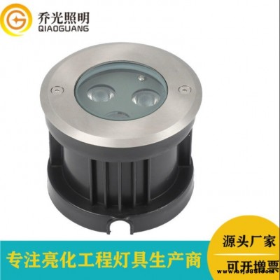 喬光照明GB-DMD80-3W led埋地燈防水戶外射燈3W圓形地埋燈嵌入式草坪燈室外地燈