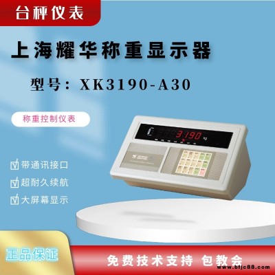 上海耀華XK3190-A30稱重儀表 LED燈耀華顯示屏 臺秤稱重顯示器