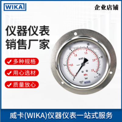 廠家銷售wika威卡波登管壓力表213.53.100 軸向帶邊EN837-1