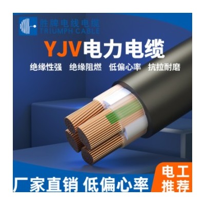 勝牌YJV電力電纜 純銅芯室外工程電力電線戶外電覽線1*25MM