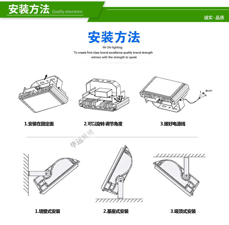 LED投光燈 泛光燈 投射燈10W20W30W50W70W80W100W150W 射燈 投光示例圖15