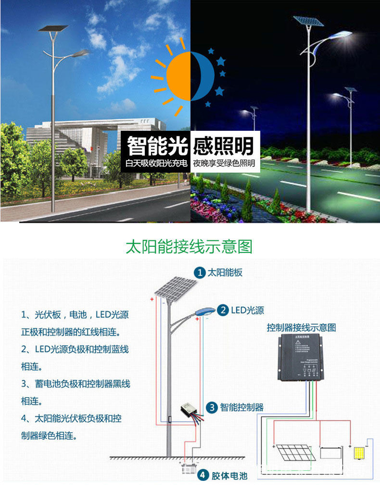 秦皇島農村路燈6米太陽能 10米路燈桿廣場led燈	經銷商進貨