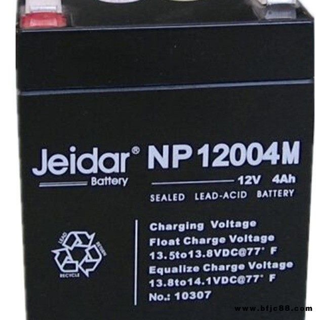 Jeidar捷益達NP12004M蓄電池12V4AH電梯樓宇應急燈松抱閘應急電源