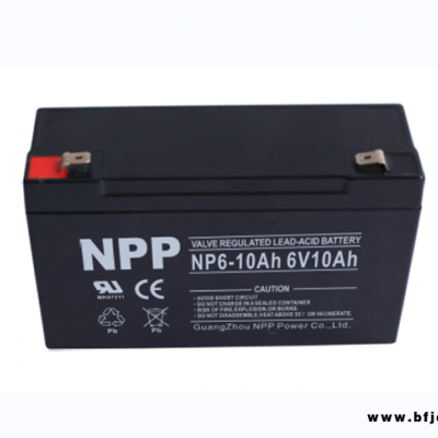 NPP耐普蓄電池NP6-10 6V10AH電動玩具,應急燈,報警系統用電池