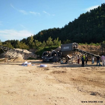 水力旋流器洗沙機輪式洗沙設備 山東輪式洗沙設備 半逆流槽輪式洗沙機