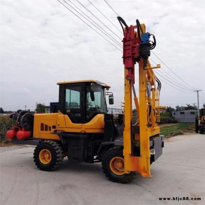 鴻信HX-471輪式護欄打樁機 建筑工程波形護欄打樁機 裝載機液壓打樁機