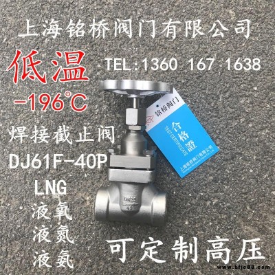 低溫不銹鋼截止閥DJ61F-40P焊接低溫截止閥液氧液氮LNG低溫截止閥