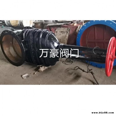 鑄鐵加長桿閘閥 法蘭閘閥 低壓閘閥 Z945T-10 電動閘閥 大口徑暗桿閥門 大量現貨 溫州萬豪閥門廠家批發