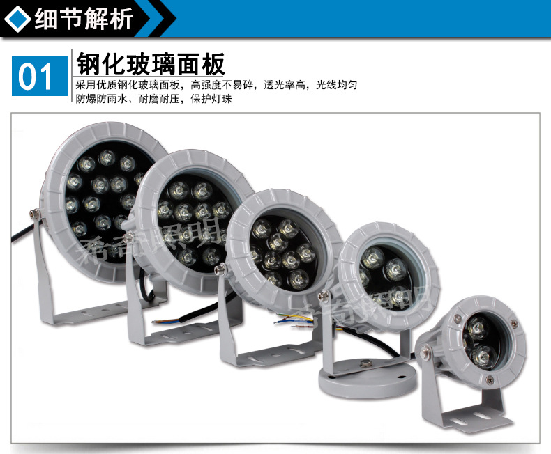 廠家批發led投光燈3W6W9W12W18W聚光燈廣告燈廣場led投射燈戶外示例圖16