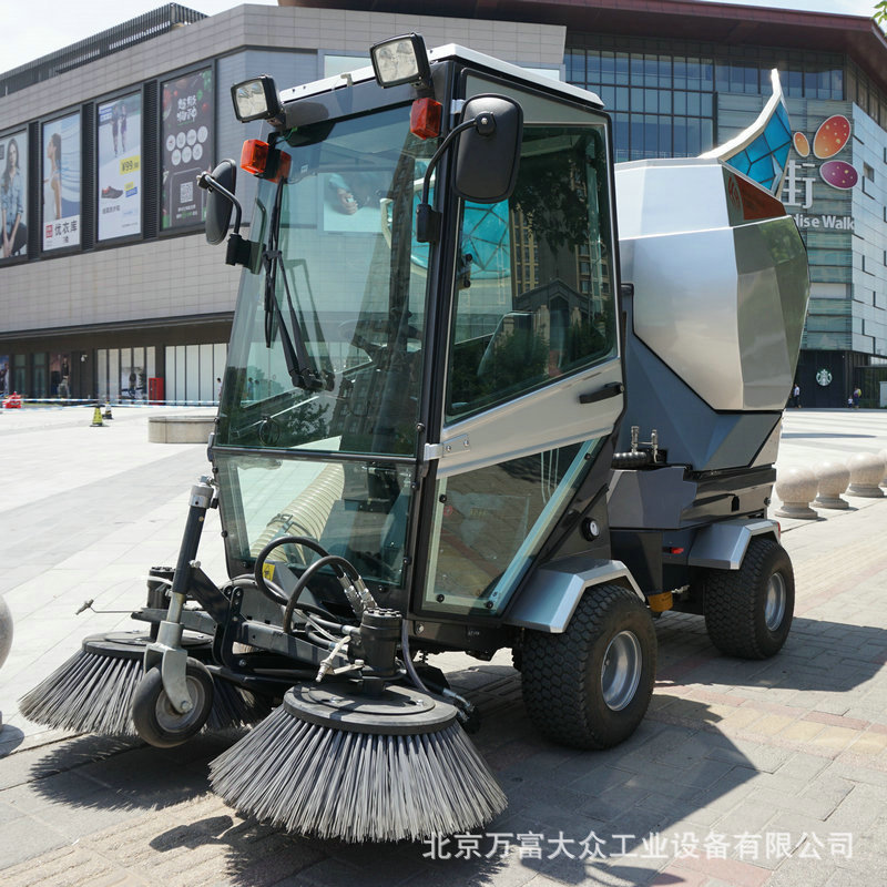 新型環保掃地機 小型環保電動垃圾樹葉清掃車 全封閉式駕駛清掃機示例圖3