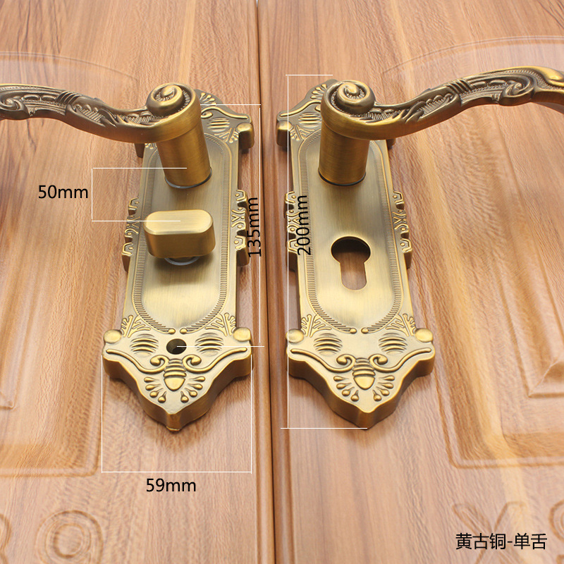 拉德門鎖室內木門單舌門鎖臥室房門鎖執手鋅合金歐式鎖具廠家批發示例圖10