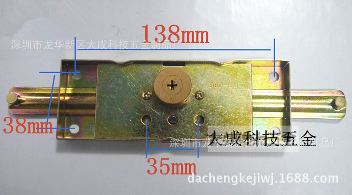 卷閘門鎖卷簾門鎖銅芯十字鑰匙可做多款鑰匙月牙葉片電腦匙薄鎖示例圖2