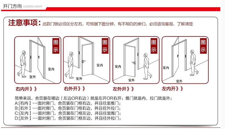 高級水磨 防盜門304不銹鋼水磨面板拉手 玫瑰金 機(jī)械鎖具拉手把手示例圖6