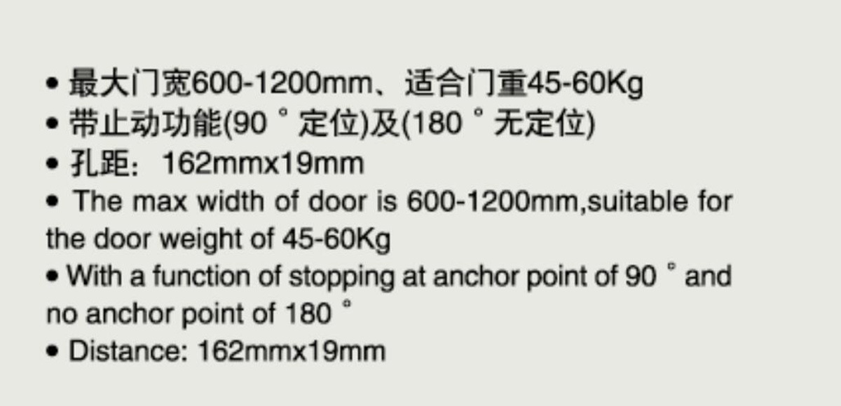 防火門閉門器 45至60公斤中號061液壓 180度非90緩沖自關門促銷示例圖2