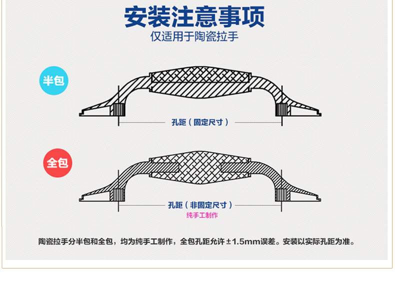 不銹鋼陶瓷拉手圓形單孔外貿歐式現代簡約櫥柜抽屜把手一件代發示例圖19