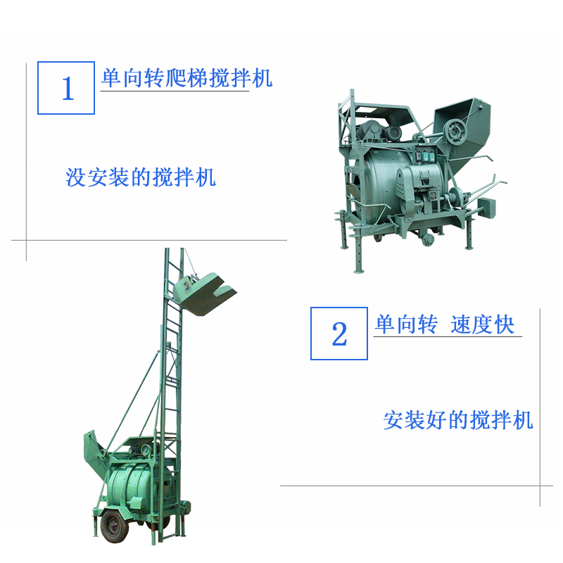 平頭爬梯式混凝土攪拌機