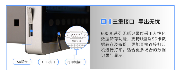 廣州佳儀JY-6000C 工業多路無紙記錄儀1-48路7寸彩屏溫度濕記錄儀示例圖13