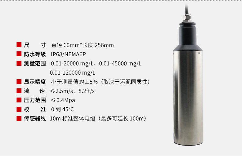 在線濁度儀 泳池懸浮物濃度測試儀 污泥紙漿在線濁度檢測儀示例圖11