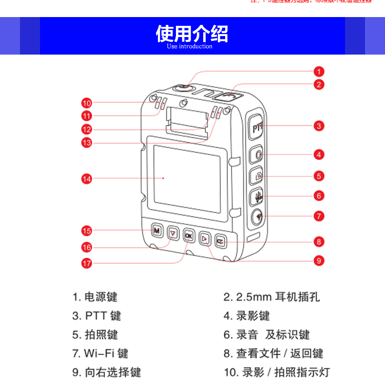 AEE高清紅外夜視現場記錄儀DSJ-P9示例圖14