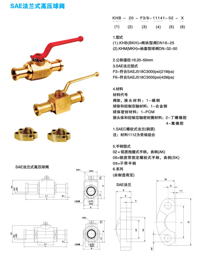 廠家直供 碳鋼法蘭式高壓球閥 BKH-SAE-FS-420液壓球閥示例圖19