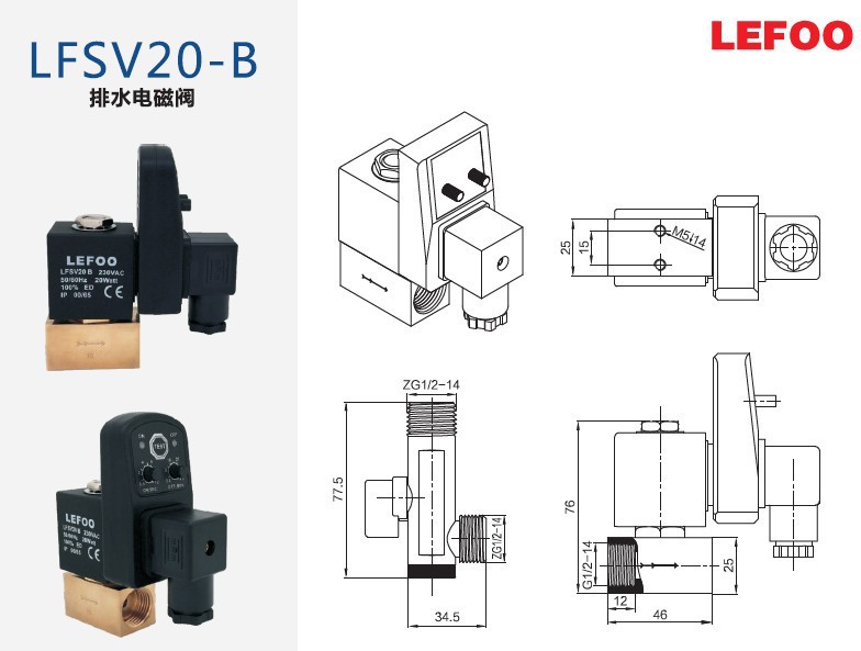 廠家直銷 排水電磁閥 LFSV20-B 二通式常閉二位二通電磁閥示例圖6