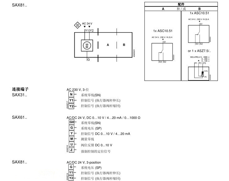 西門子電動二通閥原裝正品 SAX 西門子電動調節閥 SAX61.03示例圖11