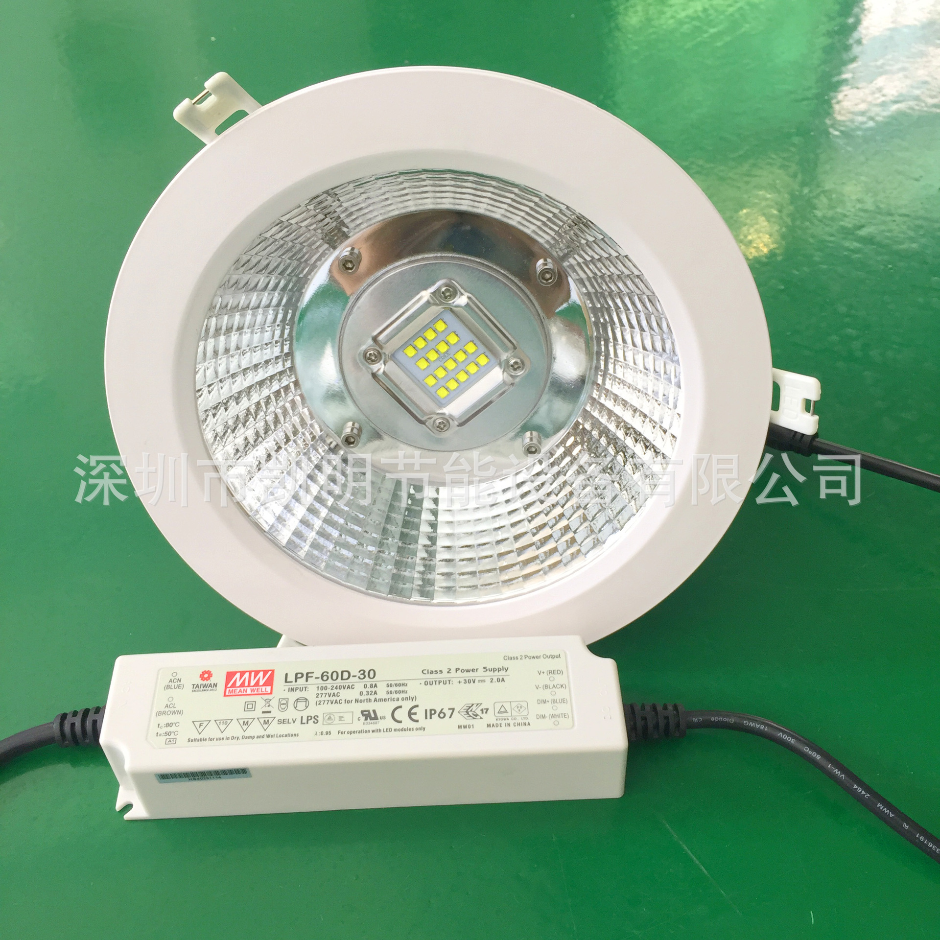 100WLED筒燈/大功率暗裝筒燈/80W 120W報告廳石膏板嵌入COB筒燈示例圖5