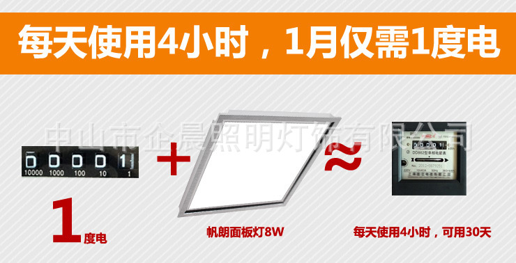 led集成吊頂平板燈防潮 超薄300*300面板燈 廚衛(wèi)照明商場(chǎng)批發(fā)示例圖3