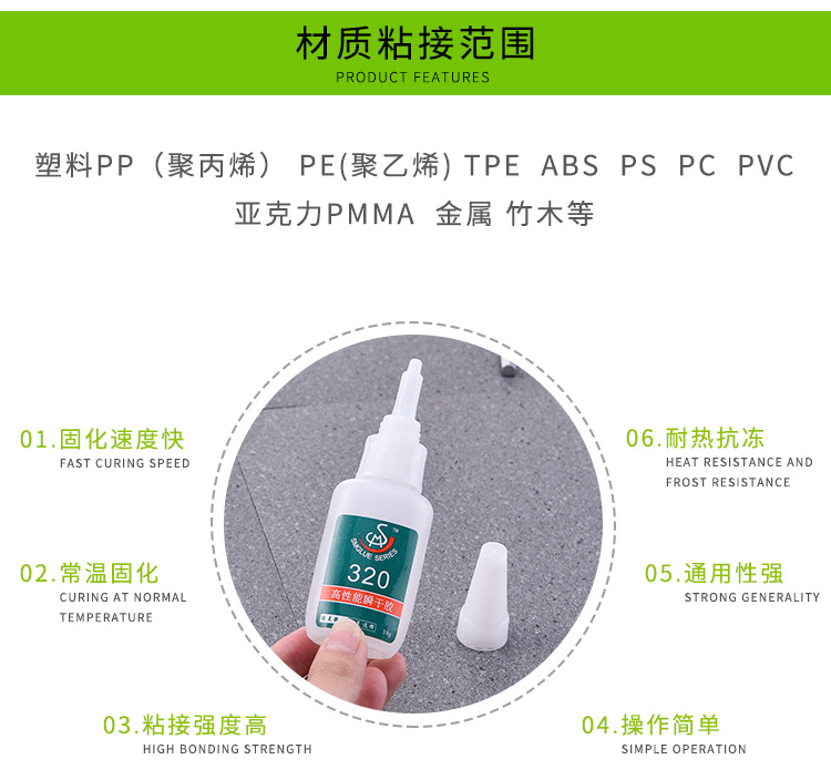 品質(zhì)保證 勝美PP粘PE快干膠水 不脫膠 PE/PP粘硅膠膠粘劑 1支起批示例圖4