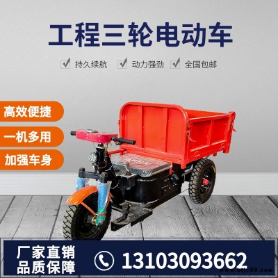 小型工程電動車 翻斗拉糞車 電動推磚車 工地三車廠家 養(yǎng)殖場電動翻斗車