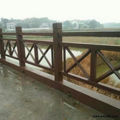 水泥仿木護欄 水泥欄桿 福淼 水泥仿木柵欄 公園草坪圍欄欄桿