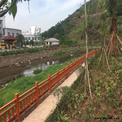 福淼 水泥護(hù)欄 園藝護(hù)欄 水泥仿木梯型護(hù)欄 水泥仿木紋圍欄