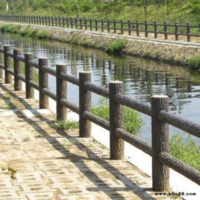 水泥仿木護欄施工 福淼 河道水泥仿木欄桿 水泥仿木護欄