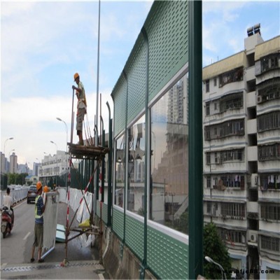 潤光聲屏障交通噪聲隔音屏障 城市道路聲屏障廠家定制 高速公路隔音降噪聲屏障 高架橋用隔音墻