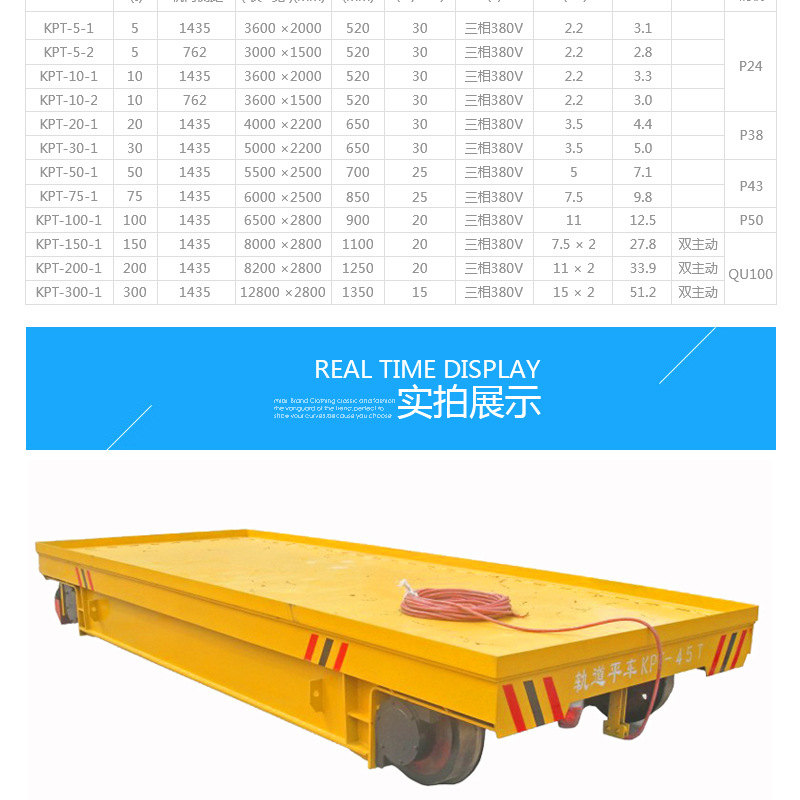 KPT-5-1拖纜供電5噸電動平車 磚廠搬磚車 重物搬運示例圖3