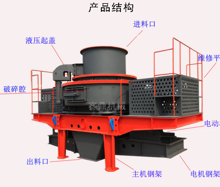 沖擊式細(xì)碎制砂機(jī)  高產(chǎn)硬石打沙機(jī) 砂石骨料沖擊式制砂設(shè)備  直通式?jīng)_擊破碎機(jī)示例圖11