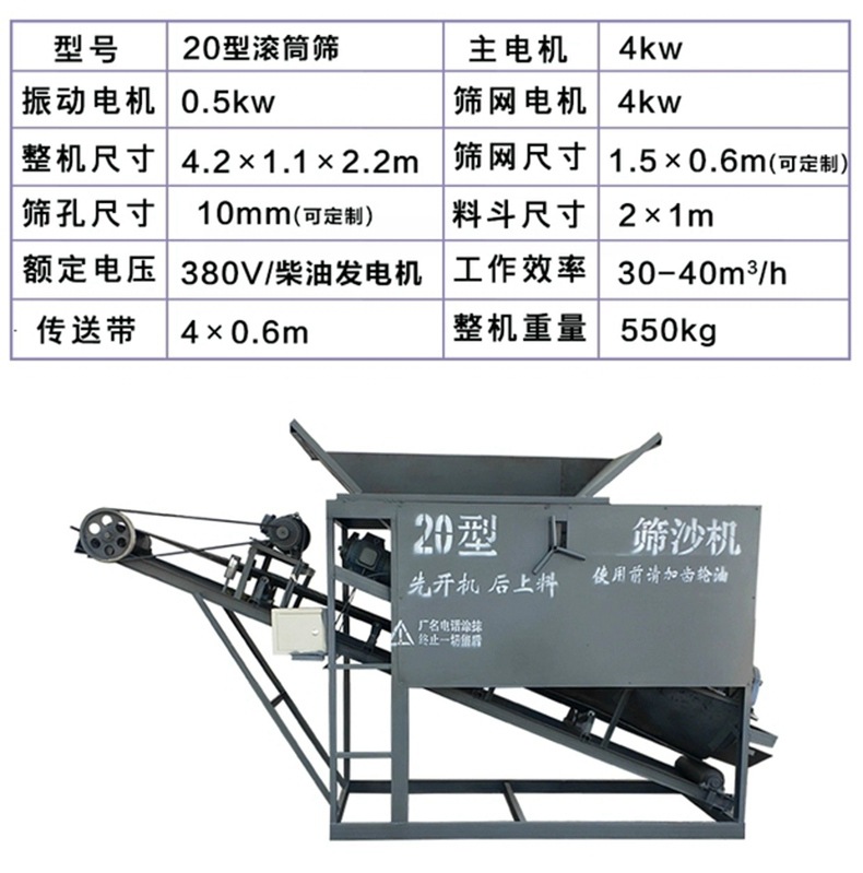 篩沙機 億人機械 震動篩沙機  滾筒篩沙機  工地用篩沙設備  支持定制示例圖3